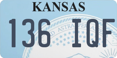 KS license plate 136IQF