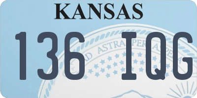KS license plate 136IQG