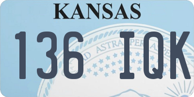 KS license plate 136IQK