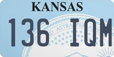 KS license plate 136IQM