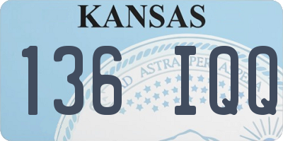 KS license plate 136IQQ