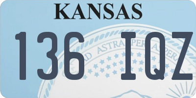 KS license plate 136IQZ