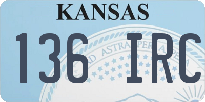 KS license plate 136IRC