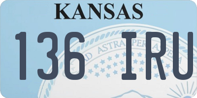 KS license plate 136IRU