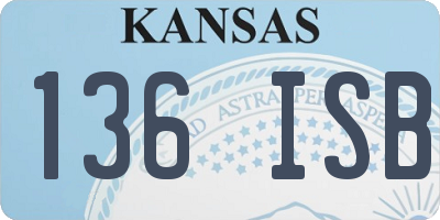 KS license plate 136ISB