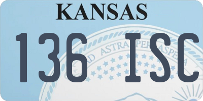 KS license plate 136ISC