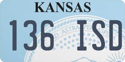 KS license plate 136ISD