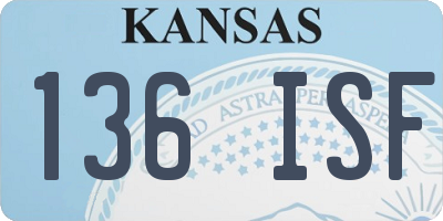 KS license plate 136ISF