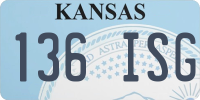 KS license plate 136ISG
