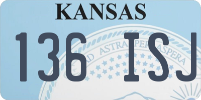 KS license plate 136ISJ