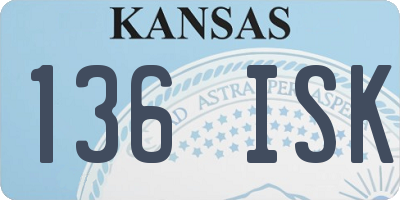 KS license plate 136ISK