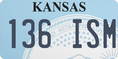 KS license plate 136ISM