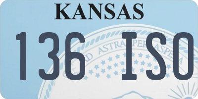 KS license plate 136ISO
