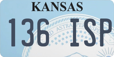 KS license plate 136ISP