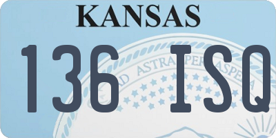 KS license plate 136ISQ