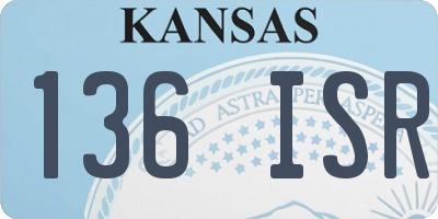KS license plate 136ISR