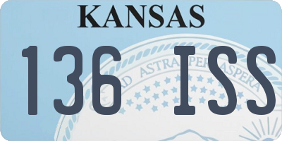 KS license plate 136ISS