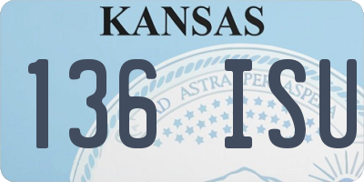 KS license plate 136ISU