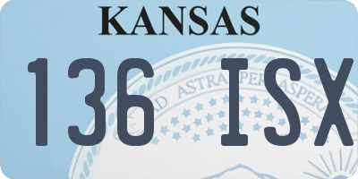 KS license plate 136ISX