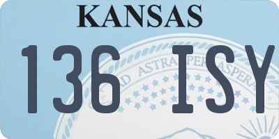 KS license plate 136ISY
