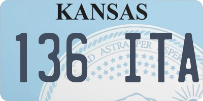 KS license plate 136ITA