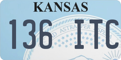 KS license plate 136ITC