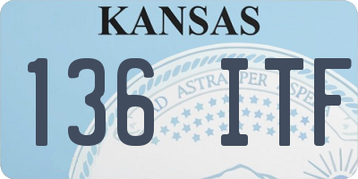 KS license plate 136ITF