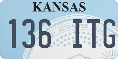 KS license plate 136ITG