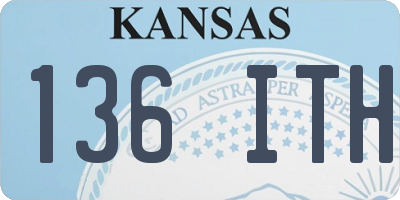 KS license plate 136ITH