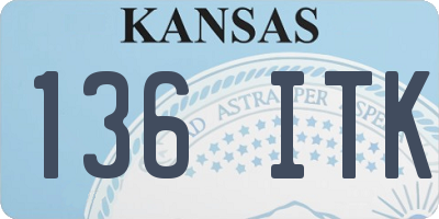 KS license plate 136ITK