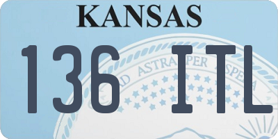 KS license plate 136ITL