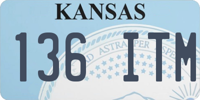 KS license plate 136ITM