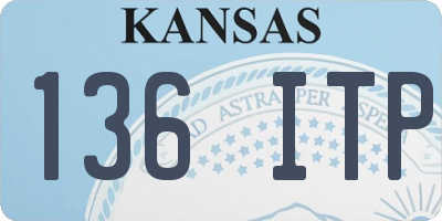 KS license plate 136ITP