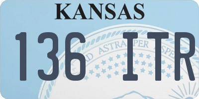 KS license plate 136ITR