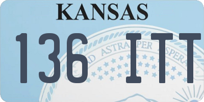 KS license plate 136ITT