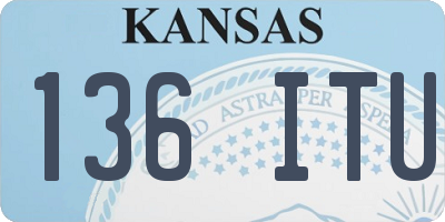KS license plate 136ITU