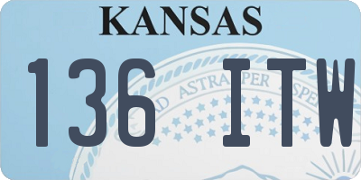 KS license plate 136ITW