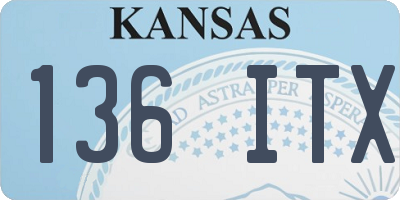 KS license plate 136ITX