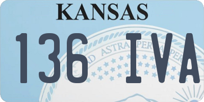 KS license plate 136IVA