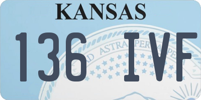 KS license plate 136IVF