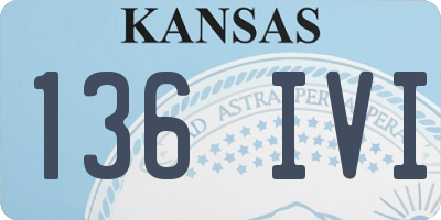 KS license plate 136IVI
