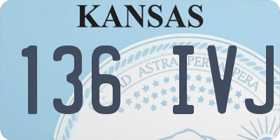 KS license plate 136IVJ