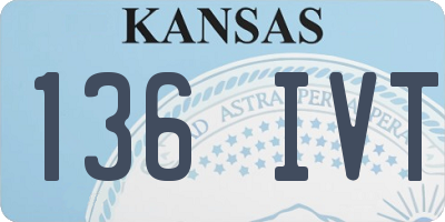 KS license plate 136IVT