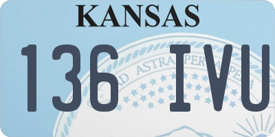 KS license plate 136IVU