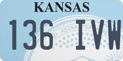 KS license plate 136IVW