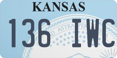 KS license plate 136IWC