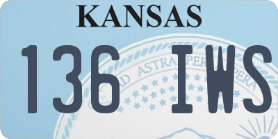 KS license plate 136IWS