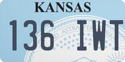 KS license plate 136IWT