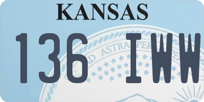 KS license plate 136IWW