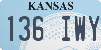 KS license plate 136IWY